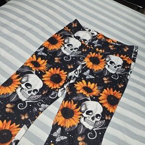 Gothic Skull and Sunflower Flares